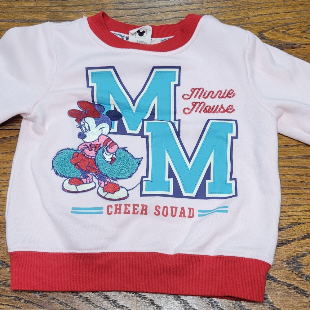 Disney Minnie Mouse Cheer Squad Kids Sweatshirt - Red and White